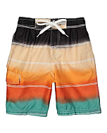 Kanu Surf Boys' Barracuda Quick Dry UPF 50+ Beach Swim Trunk, Apollo Black, 2T