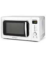 Nostalgia CLMO7WH Classic Retro 0.7 Cu. Ft. 700-Watt Countertop Microwave Oven With LED Display, 5 Power Levels, 8 Cook Settings, White