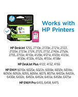 Original HP 67XL Tri-color High-yield Ink Cartridge | Works with HP DeskJet 1255, 2700, 4100 Series, HP ENVY 6000, 6400 Series | Eligible for Instant Ink | 3YM58AN