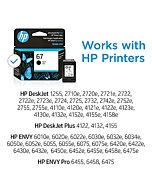 Original HP 67 Black Ink Cartridge | Works with HP DeskJet 1255, 2700, 4100 Series, HP ENVY 6000, 6400 Series | Eligible for Instant Ink | 3YM56AN