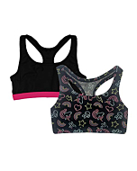 Popular Girls Sports Racerback Bra - Girls Sports Bras. Training Bras for Girls & Teens 2pk Unicorn XL