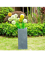 Kante RF0002C-C60121 Lightweight Concrete Modern Rectangle Outdoor Planter, Charcoal