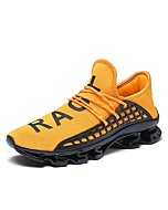 XIANV Women Road Running Shoes Men Sneakers Lightweight Athletic Tennis Sports Walking Breathable Shoes (Yellow, Numeric_10)