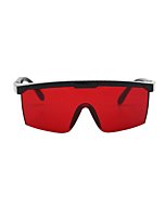 ANZESER Laser Safety Glasses with Adjustable Temple, Laser Eye Protection Safety Glasses, Red Lens, Black Frame, Black case