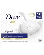 Dove Beauty Bar Gentle Skin Cleanser Moisturizing for Gentle Soft Skin Care Original Made With 1/4 Moisturizing Cream 3.75 oz, 14 Bars