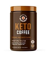 Rapidfire Ketogenic Fair Trade Instant Keto Coffee Mix, Supports Energy, Metabolism, and Weight Loss, Grass Fed Butter, MCTs & Himalayan Salt, 15 servings, Caramel Macchiato Flavor, 7.93 Ounce