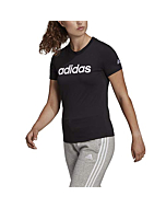 adidas womens Linear T-Shirt Black/White Large