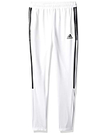 adidas Kids' Tiro Track Pants, White/Black, Large