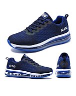 Azooken Mens Tennis Footwear Sports Shoes Walking Casual Fitness Mesh Soft Sole Breathable Jogging Outdoor Trail Running Sneakers(8998 Blue 42)