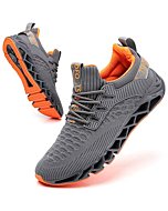 SKDOIUL Men Sport Running Sneakers Tennis Athletic Walking Shoes Mesh Breathable Comfort Fashion Casual Gym Runner Jogging Trainers Grey Size 6