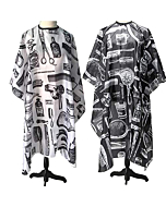 DoubleWood 2 PCS Hairdressing cape Salon Barber Cape Haircut Barber Gown Professional Haircut Salon Hairdresser Apron (Black & White)