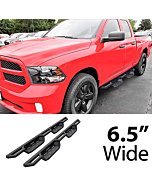 HD Ridez Aluminum Drop Steps Armor Compatible with Dodge Ram 1500 2009-2018 Quad Cab (Drilling Required for Some Models) (Nerf Bar Side Steps Side Bars)