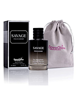 Savage for Men - 3.4 Oz Men's Eau De Toilette Spray - Refreshing & Warm Masculine Scent for Daily Use Men's Casual Cologne Includes NovoGlow Carrying Pouch Smell Fresh All Day A Gift for Any Occasion