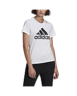 adidas Women's Essentials Logo Tee, White/Black, Medium