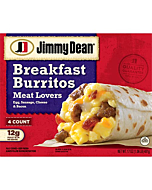 Jimmy Dean® Meat Lovers Breakfast Burritos 17 Oz, 4 Count