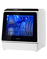 Portable Countertop Dishwashers, NOVETE Compact Dishwashers with 5 L Built-in Water Tank & Inlet Hose, 5 Washing Programs, Baby Care, Air-Dry Function and LED Light for Small Apartments, Dorms and RVs