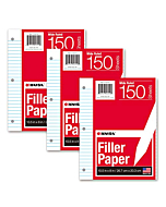 KAISA Filler Paper Loose Leaf Paper, Wide Ruled Paper, 8"x10-1/2", 3-Hole Punched Binder Paper For 3-Ring Binders,150 Sheets/pack 3Pack, F15001W