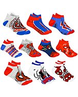 Marvel Spider-Man Socks for Boys, 10 Pairs Low Cut Socks for Boys Ages 3-9