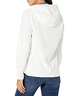 Amazon Essentials Women's Long-Sleeve Hooded Full-Zip Polar Fleece Jacket, Ivory, Medium