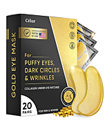 Under Eye Patches (20 Pairs) - Gold Under Eye Mask Amino Acid & Collagen, Under Eye Mask for Face Care, Eye Masks for Dark Circles and Puffiness, Under Eye Masks for Beauty & Personal Care