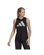 adidas Womens Win 2.0 Tank Black Melange XX-Small