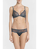 La Perla, Brigitta Non-Wired Bra, 36B, Dark Blue