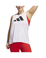 adidas Women's Standard 3 Bar Logo Tank, White/Black, X-Small