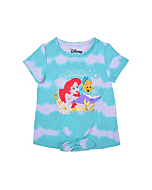 Disney Girl's Little Mermaid Short Sleeves Tee Shirt for Kids, Ariel Graphic Print