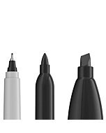 Sharpie Permanent Markers Variety Pack, Featuring Fine, Ultra-Fine, and Chisel-Point Markers, Black, 6 Count