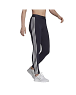 adidas Women's Standard Loungewear Essentials 3-Stripes Leggings, Legend Ink/White, XX-Small