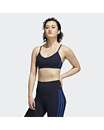 adidas Women's Standard All Me 3-Stripes Bra, Ink/Bold Blue, XX-Small