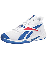 Reebok Men's More Buckets Sneaker, White/Vector Blue/Vector Red, 9