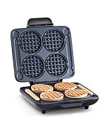 DASH Multi Mini Waffle Maker: Four Mini Waffles, Perfect for Families and Individuals, 4 Inch Dual Non-stick Surfaces with Quick Release & Easy Clean - Graphite