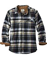 Legendary Whitetails Men's Buck Camp Flannel Shirt, Brownstone Plaid, 3X-Large