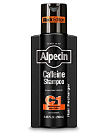 Alpecin Caffeine Shampoo C1 Black Edition, Men's Natural Hair Growth Shampoo for Thinning Hair with Niacin, Menthol, and Castor Oil, 8.45 fl. oz.