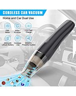 Car Vacuum Cleaner - AUTOOMMO 5000PA Cordless Handheld Vacuum Cleaner 70W Portable Mini Car Vacuum Cleaner with Rechargeable 2x2000mAh Batteries for Car Home Interior Cleaning [Upgrade]