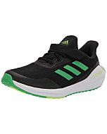 adidas Unisex-Child EQ21 Running Shoe, Black/Semi Screaming Green/Signal Green, 1