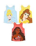 Disney Princess Cinderella Belle Moana Toddler Girls 3 Pack Graphic Tank Top 4T