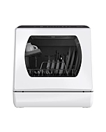 Countertop Dishwasher, 5 Washing Programs Portable Dishwasher With 5-Liter Built-in Water Tank For Glass Door