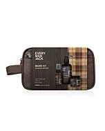 Every Man Jack Mens Sandalwood Beard Set - Perfect for Every Guy - Includes Full-Sized Grooming Essentials - Beard + Face Wash, Beard Oil, Beard Butter + Dopp Bag