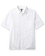 Van Heusen Men's Big & Tall Big Never Tuck Short Sleeve Button Down Shirt, Bright White, Large Tall