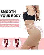 Half Slips for Women Under Dress High Waist Light Tummy Control Shapewear Slip Slimming Body Shaper Beige