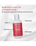 Kerotin Leave-in Conditioner - Curl and Wavy Hair - Detangler, Moisturizing and Anti-Frizz . Curly Girl Method Approved Cream with Argan Oil and NaturalButter. Free of Sulfate and Artificial Fragrances.