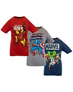 Marvel Avengers and Spider-Man T-Shirt 3 Pack for Boys, Boys Characters 3-Pack Bundle of Tees (The Avengers, Size 14/16)