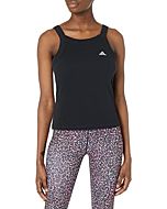 adidas womens Yoga Ribbed Tank Top Shirt, Black, X-Small US