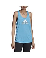 adidas Women's AEROREADY Designed 2 Move Logo Sport Tank Top, App Sky Rush/White, XX-Small