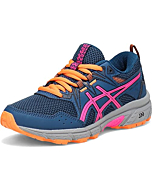 ASICS Kid's Gel-Venture 8 Grade School Running Shoes, 7, MAKO Blue/Pink GLO