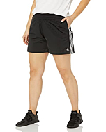 adidas Originals Women's Plus Size 3-Stripes Shorts, Black1, 1X