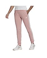 adidas Women's Standard Essentials Single Jersey 3-Stripes Pants, Wonder Mauve/White, X-Small