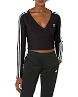 adidas Originals Women's Adicolor Classics Cropped Long Sleeve, Black, XX-Small